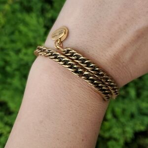 Alex and Ani Goldtone Eve Wrap Chainlink Bracelet